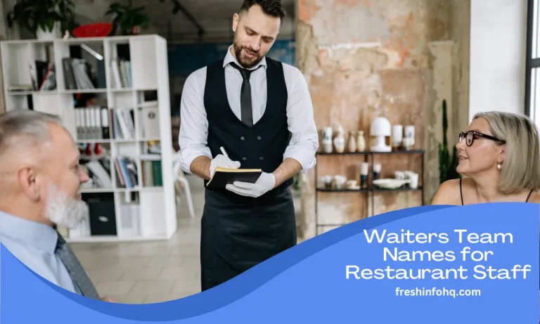 Waiters Team Names for Restaurant Staff