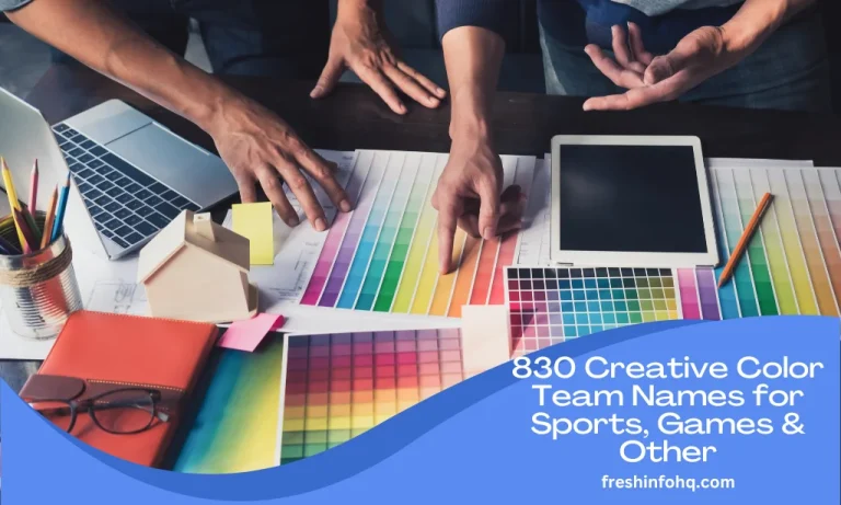 830 Creative Color Team Names for Sports, Games & Other
